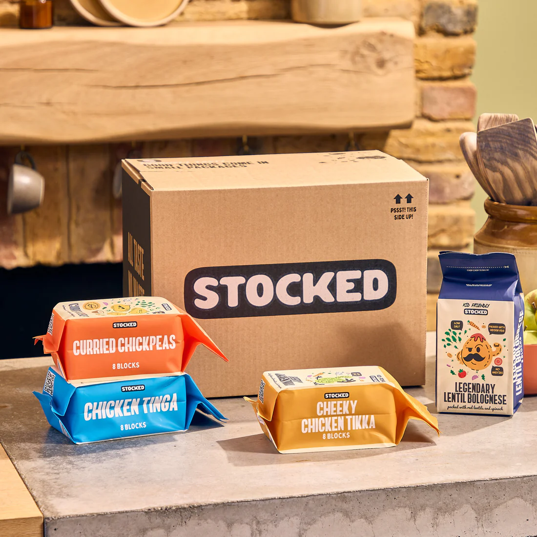 Stocked image of box and product with delivery