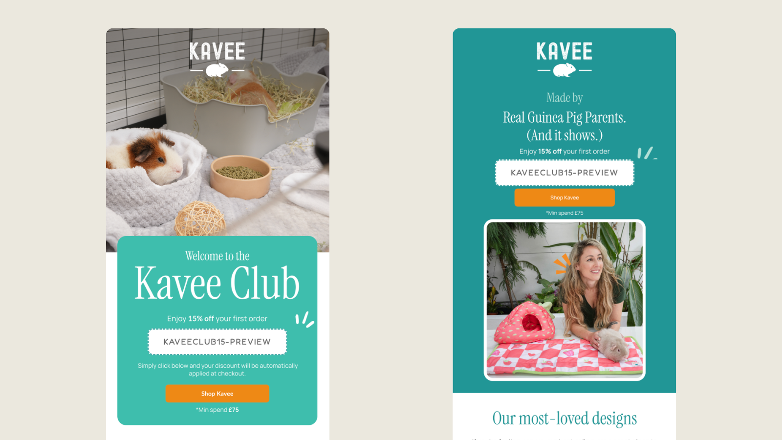 Kavee Klaviyo Welcome Flows